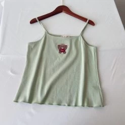 Japanese Soft Girl Style Solid Color Tank Tops -Kawaii Fashion Shop Japanese soft girl style solid color Tank Tops 12