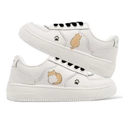 Kawaii All-match Cartoon Kitten Print Low-top Sneakers -Kawaii Fashion Shop Kawaii All match Cartoon Kitten Print Low top Sneakers 6