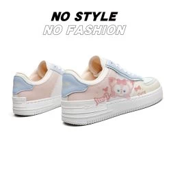 Kawaii All-match Pink Cartoon Pattern Printed Sneakers -Kawaii Fashion Shop Kawaii All match Pink Cartoon Pattern Printed Sneakers 14