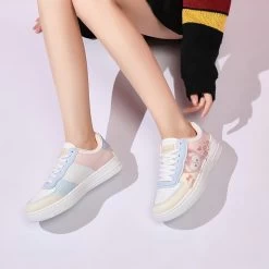 Kawaii All-match Pink Cartoon Pattern Printed Sneakers -Kawaii Fashion Shop Kawaii All match Pink Cartoon Pattern Printed Sneakers 8