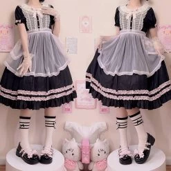 Kawaii Black Round Toe Bow Mary Jane Lolita Shoes 12 Kawaii Black Round Toe Bow Mary Jane Lolita Shoes -Kawaii Fashion Shop Kawaii Black Round Toe Bow Mary Jane Lolita Shoes 1