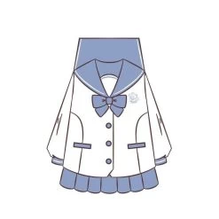 Kawaii Blue JK Sailor Uniform Skirt Suit -Kawaii Fashion Shop Kawaii Blue JK Sailor Uniform Skirt Suit 3