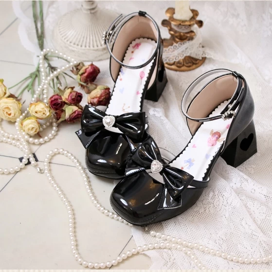 Kawaii Bow High Heel Lolita Shoes 4 Kawaii Bow High Heel Lolita Shoes - Image 2
