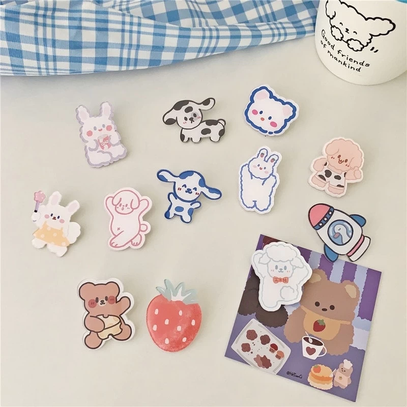 Kawaii Cartoons Animal Brooches 4 Kawaii Cartoons Animal Brooches - Image 2
