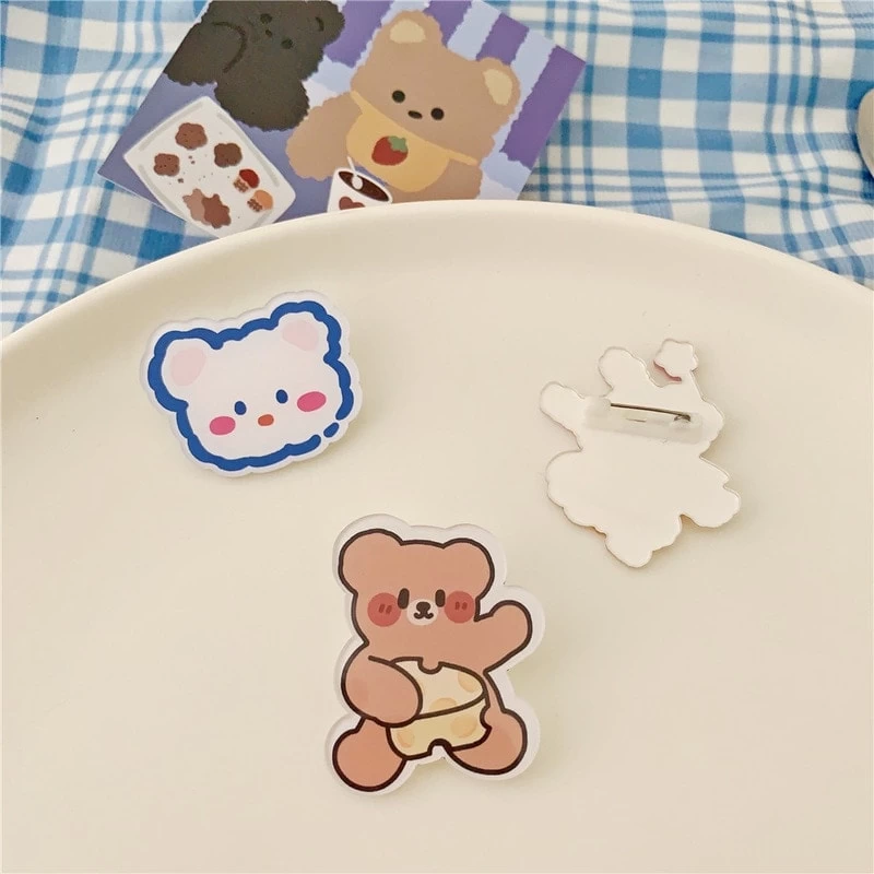 Kawaii Cartoons Animal Brooches 5 Kawaii Cartoons Animal Brooches - Image 3