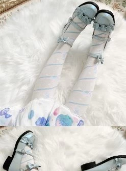 Kawaii Candy Color Lolita Knee Socks -Kawaii Fashion Shop Kawaii Candy Color Lolita Knee Socks 4