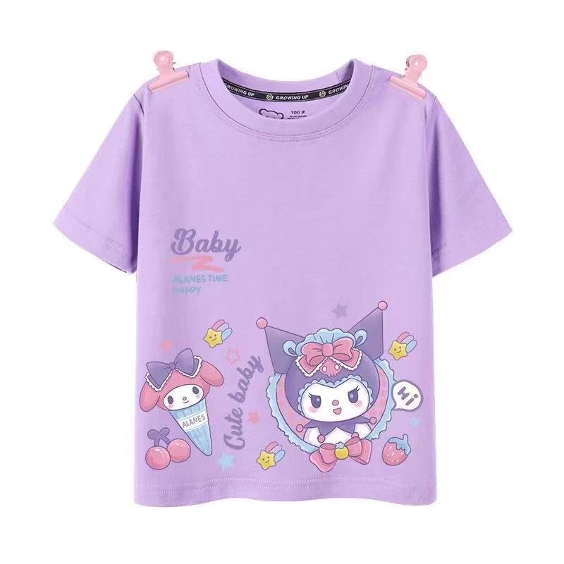 Kawaii Candy Color Sanrio Character Printed T-shirt 9 Kawaii Candy Color Sanrio Character Printed T-shirt - Image 7