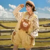 Kawaii Cartoon Animal Plush Overalls -Kawaii Fashion Shop Kawaii Cartoon Animal Plush Overalls 2