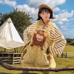 Kawaii Cartoon Animal Plush Overalls -Kawaii Fashion Shop Kawaii Cartoon Animal Plush Overalls 4