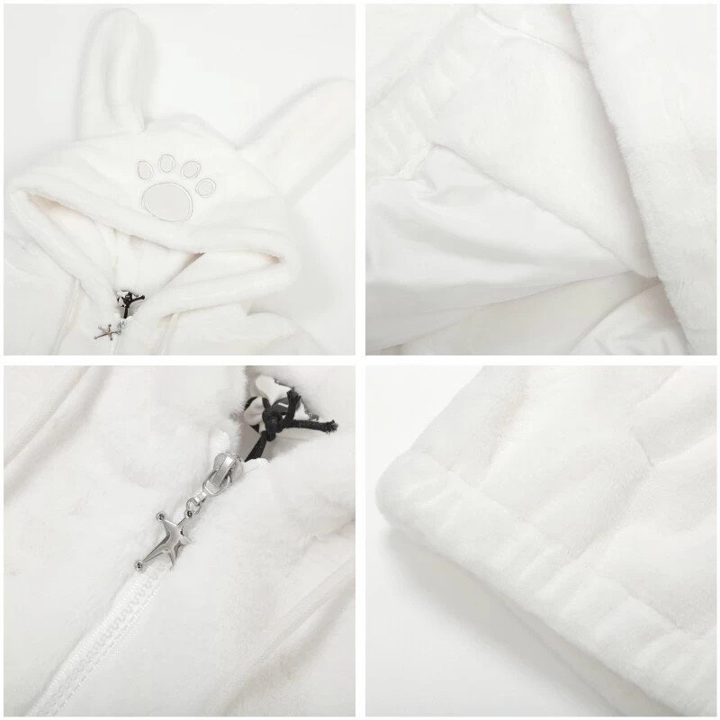 Kawaii Cartoon Bear Ears Hooded Thickened Coat 4 Kawaii Cartoon Bear Ears Hooded Thickened Coat - Image 2
