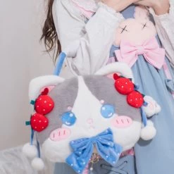 Kawaii Cartoon Cat Lolita Plush Bag 17 Kawaii Cartoon Cat Lolita Plush Bag -Kawaii Fashion Shop Kawaii Cartoon Cat Lolita Plush Bag 3