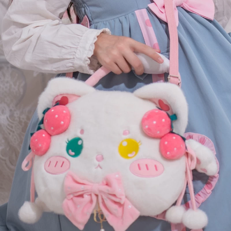 Kawaii Cartoon Cat Lolita Plush Bag 8 Kawaii Cartoon Cat Lolita Plush Bag - Image 6
