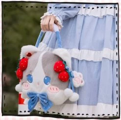 Kawaii Cartoon Cat Lolita Plush Bag 13 Kawaii Cartoon Cat Lolita Plush Bag -Kawaii Fashion Shop Kawaii Cartoon Cat Lolita Plush Bag 9