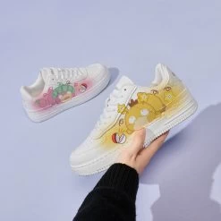 Kawaii Cartoon Duck Print Low-top Sneakers -Kawaii Fashion Shop Kawaii Cartoon Duck Print Low top Sneakers 2