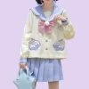 Kawaii Cartoon Rabbit JK Skirt Uniform Set -Kawaii Fashion Shop Kawaii Cartoon Rabbit JK Skirt Uniform Set 2