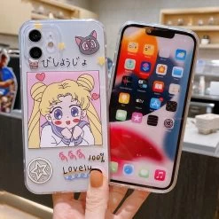 Kawaii Cartoon Sailor Moon IPhone Case 13 Kawaii Cartoon Sailor Moon IPhone Case -Kawaii Fashion Shop Kawaii Cartoon Sailor Moon iPhone Case 5