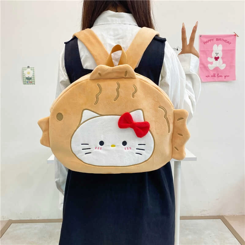 Kawaii Cartoon Snapper Cat Backpack 3 Kawaii Cartoon Snapper Cat Backpack