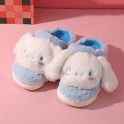 Kawaii Cinnamoroll My Melody Cotton Slippers -Kawaii Fashion Shop Kawaii Cinnamoroll My Melody Cotton Slippers 3