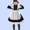 Kawaii Classic Black And White Maid Lolita Dress -Kawaii Fashion Shop Kawaii Classic Black And White Maid Lolita Dress 1