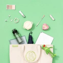 Kawaii Cute Cartoon Frog Canvas Shoulder Bag -Kawaii Fashion Shop Kawaii Cute Cartoon Frog Canvas Shoulder Bag 5