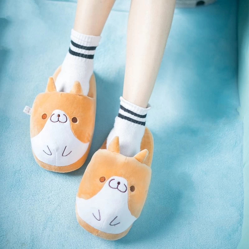 Kawaii Cute Shiba Plush Slippers 5 Kawaii Cute Shiba Plush Slippers - Image 3