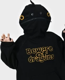 Kawaii Cute Little Black Dragon Design Hoodie 11 Kawaii Cute Little Black Dragon Design Hoodie -Kawaii Fashion Shop Kawaii Cute Little Black Dragon Design Hoodie 1