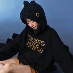 Kawaii Cute Little Black Dragon Design Hoodie 13 Kawaii Cute Little Black Dragon Design Hoodie -Kawaii Fashion Shop Kawaii Cute Little Black Dragon Design Hoodie 4