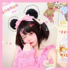 Kawaii Cute Panda Bow Plush Headband 10 Kawaii Cute Panda Bow Plush Headband -Kawaii Fashion Shop Kawaii Cute Panda Bow Plush Headband 3