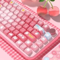 Kawaii Cute Rabbit Pink Aesthetic Keycap Set -Kawaii Fashion Shop Kawaii Cute Rabbit Pink Aesthetic Keycap Set 6