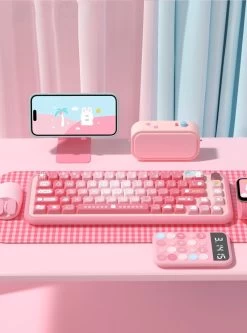Kawaii Cute Rabbit Pink Aesthetic Keycap Set -Kawaii Fashion Shop Kawaii Cute Rabbit Pink Aesthetic Keycap Set 7