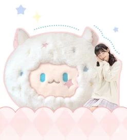 Kawaii Cute White Cartoon Sheep Plush Shoulder Bag -Kawaii Fashion Shop Kawaii Cute White Cartoon Sheep Plush Shoulder Bag 4