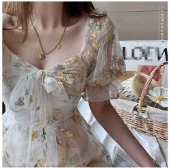 Kawaii French Floral Fairy Dress