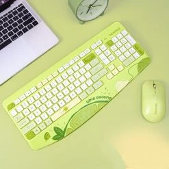 Kawaii Fruit Print Wireless Keyboard And Mouse Set -Kawaii Fashion Shop Kawaii Fruit Print Wireless Keyboard and Mouse Set 5