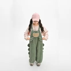 Kawaii Green Dinosaur Overalls -Kawaii Fashion Shop Kawaii Green Dinosaur Overalls 1