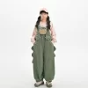 Kawaii Green Dinosaur Overalls