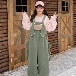 Kawaii Green Dinosaur Overalls -Kawaii Fashion Shop Kawaii Green Dinosaur Overalls 8