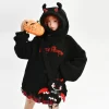 Kawaii Halloween Style Black Sweatshirt -Kawaii Fashion Shop Kawaii Halloween Style Black Sweatshirt