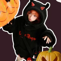 Kawaii Halloween Style Black Sweatshirt -Kawaii Fashion Shop Kawaii Halloween Style Black Sweatshirt 11