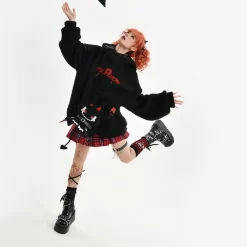 Kawaii Halloween Style Black Sweatshirt -Kawaii Fashion Shop Kawaii Halloween Style Black Sweatshirt 6