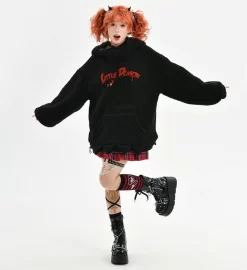 Kawaii Halloween Style Black Sweatshirt -Kawaii Fashion Shop Kawaii Halloween Style Black Sweatshirt 7