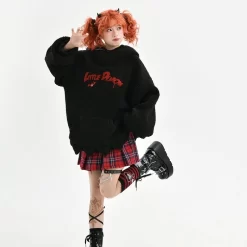Kawaii Halloween Style Black Sweatshirt -Kawaii Fashion Shop Kawaii Halloween Style Black Sweatshirt 8