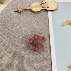 Kawaii Small Flower Brooch 12 Kawaii Small Flower Brooch -Kawaii Fashion Shop Kawaii Handmade Small Flower Brooch Korea Style Small Flower Brooch Wool Made Clothes Accessories Bag Decorations 4