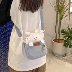 Kawaii Japanese Cartoon Rabbit Canvas Messenger Bag -Kawaii Fashion Shop Kawaii Japanese Cartoon Rabbit Canvas Messenger Bag 10