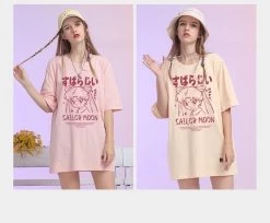Kawaii Japanese Cartoon Sailor Moon Graffiti Print T-shirt 13 Kawaii Japanese Cartoon Sailor Moon Graffiti Print T-shirt -Kawaii Fashion Shop Kawaii Japanese Cartoon Sailor Moon Graffiti Print T shirt 5