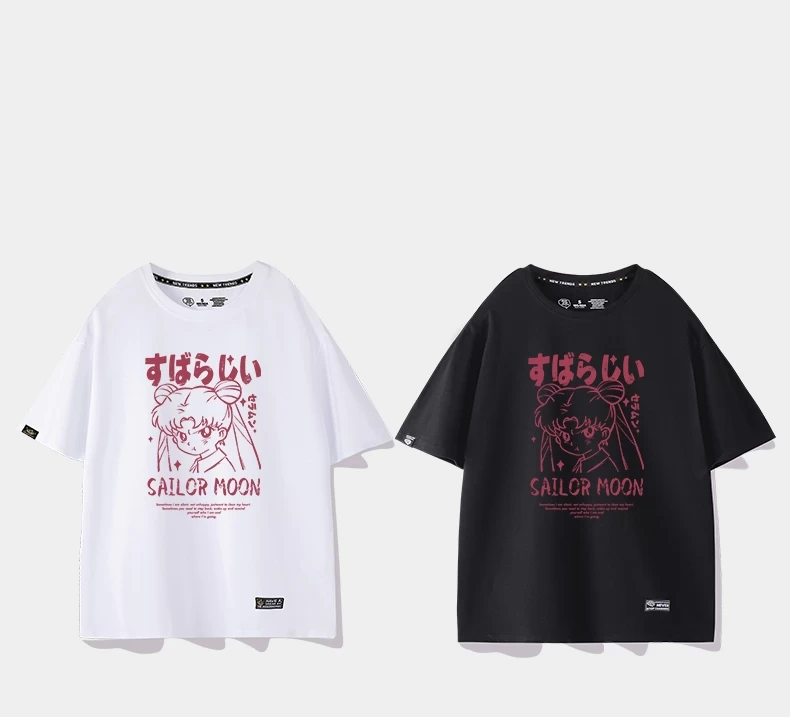 Kawaii Japanese Cartoon Sailor Moon Graffiti Print T-shirt 9 Kawaii Japanese Cartoon Sailor Moon Graffiti Print T-shirt - Image 7