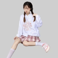 Kawaii Japanese Soft Girl Style Pink Sweatshirt 15 Kawaii Japanese Soft Girl Style Pink Sweatshirt -Kawaii Fashion Shop Kawaii Japanese Soft Girl Style Pink Sweatshirt 2