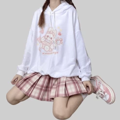 Kawaii Japanese Soft Girl Style Pink Sweatshirt 12 Kawaii Japanese Soft Girl Style Pink Sweatshirt -Kawaii Fashion Shop Kawaii Japanese Soft Girl Style Pink Sweatshirt 3