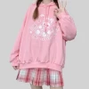 Kawaii Japanese Soft Girl Style Pink Sweatshirt -Kawaii Fashion Shop Kawaii Japanese Soft Girl Style Pink Sweatshirt 4