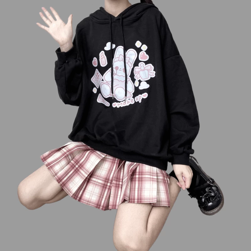 Kawaii Japanese Soft Girl Style Pink Sweatshirt 4 Kawaii Japanese Soft Girl Style Pink Sweatshirt - Image 2