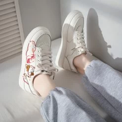 Kawaii Japanese Style Hand-Painted Lucky Cat Print Sneakers -Kawaii Fashion Shop Kawaii Japanese Style Hand Painted Lucky Cat Print Sneakers 10